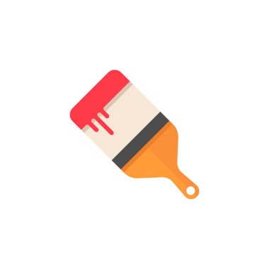 Fırça düz simgesi boya, onarım öğeleri oluşturmak