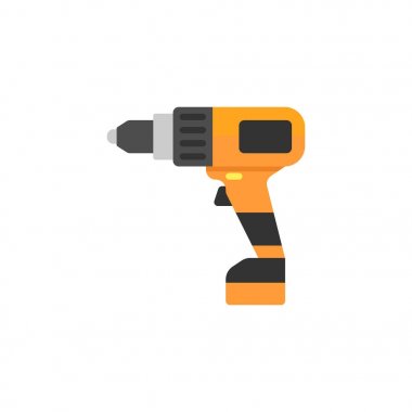 Elektrikli tornavida düz simgesi, yapı onarım