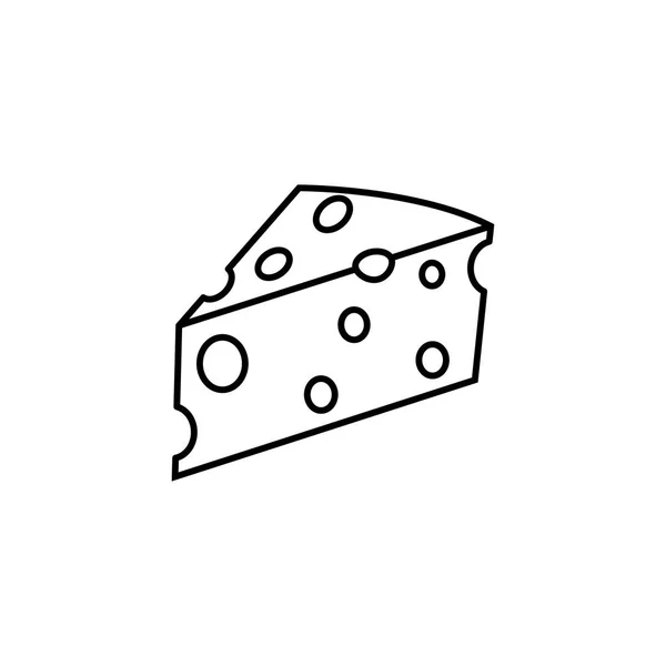 Icono de línea de queso, elementos de bebida de alimentos — Archivo Imágenes Vectoriales