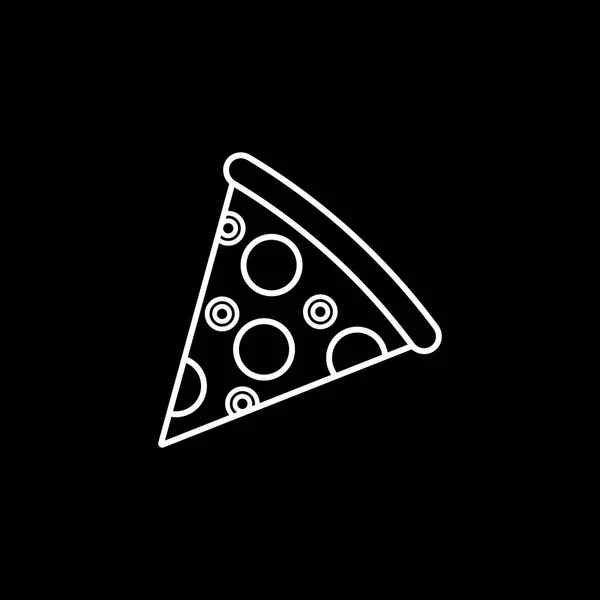 Linea icona pizza fetta, elementi bevande alimentari — Vettoriale Stock