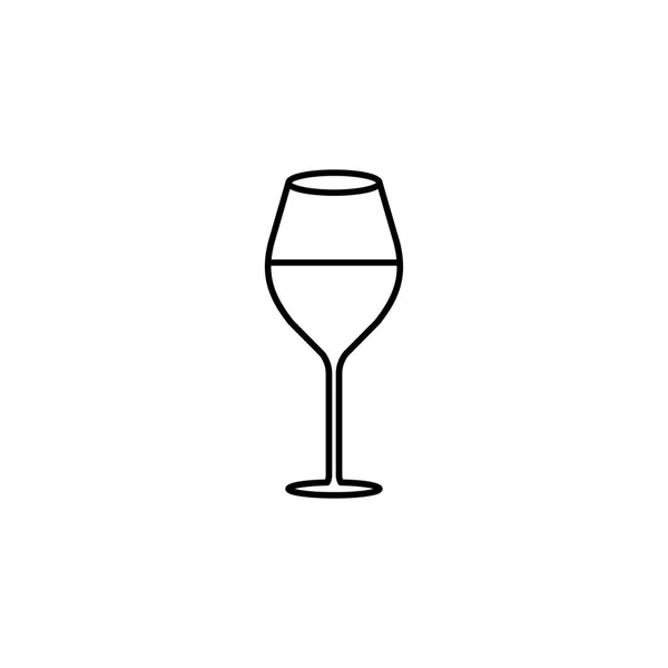 Wein Glas Linie Symbol, Lebensmittel Drink Elemente — Stockvektor