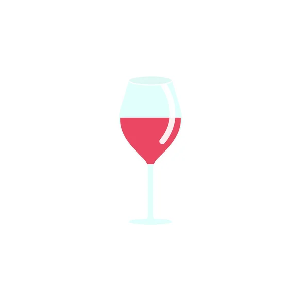 Wine glass flat icon, food drink elements