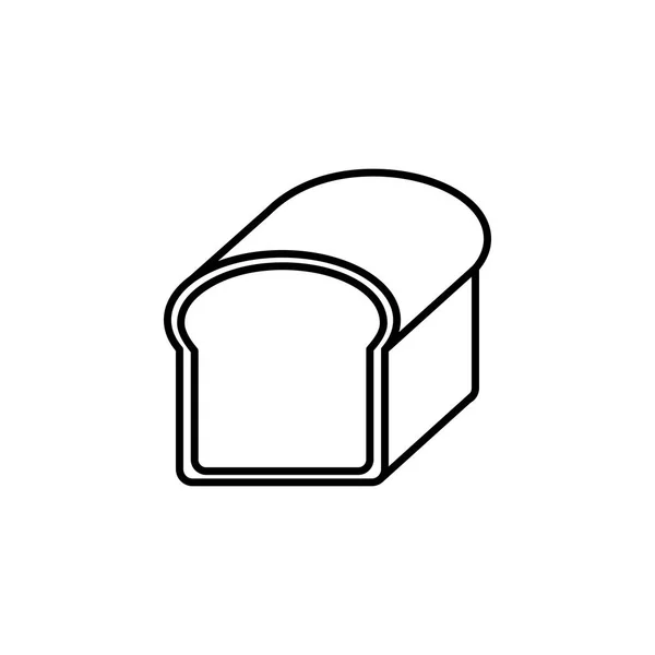 Ícone de linha de pão, elementos de bebida alimentar — Vetor de Stock