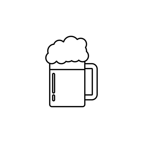 啤酒线图标，食物饮料元素 — 图库矢量图片