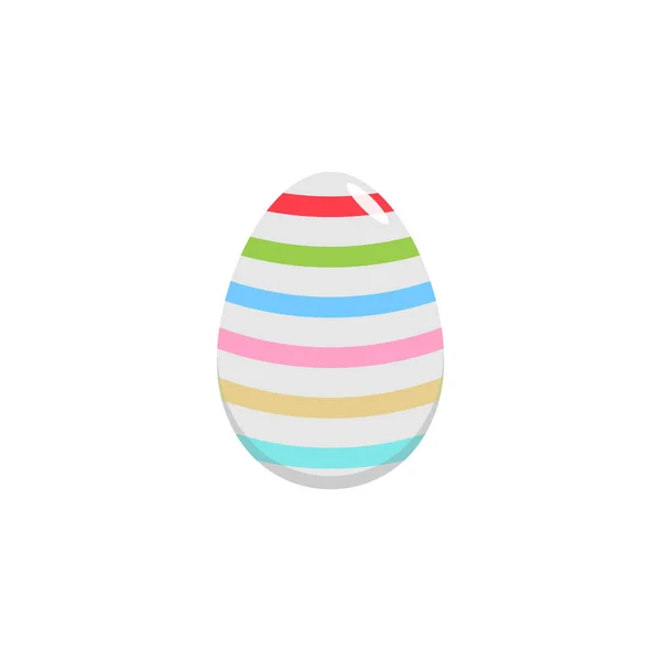 Oeuf de Pâques icône plate, éléments de vacances religion , — Image vectorielle
