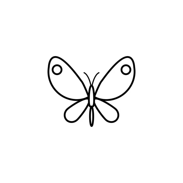 Иконка линии бабочки, элементы весенней Пасхи — стоковый вектор