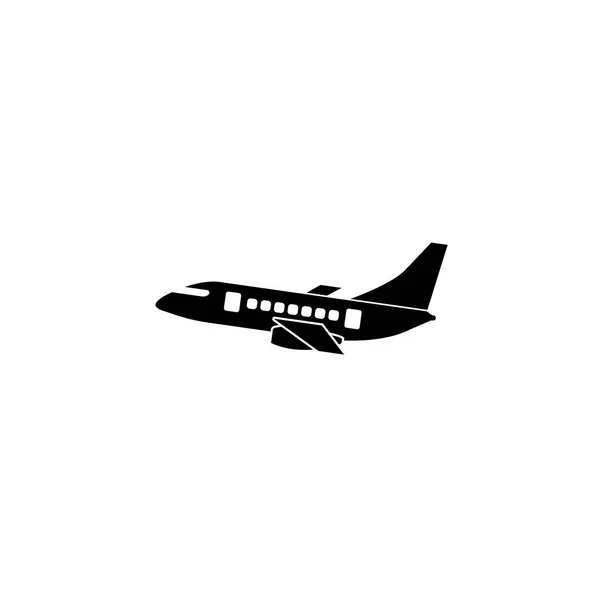 Flygplan solid ikon, resor turism — Stock vektor