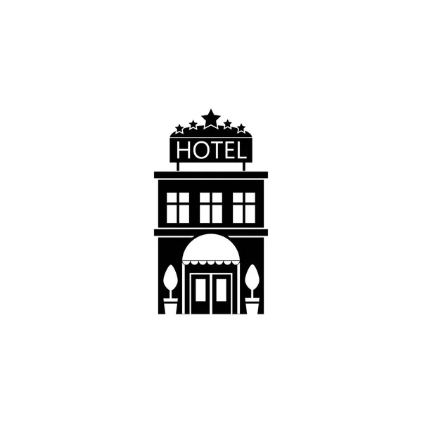 Hotel solide pictogram, reizen toerisme — Stockvector