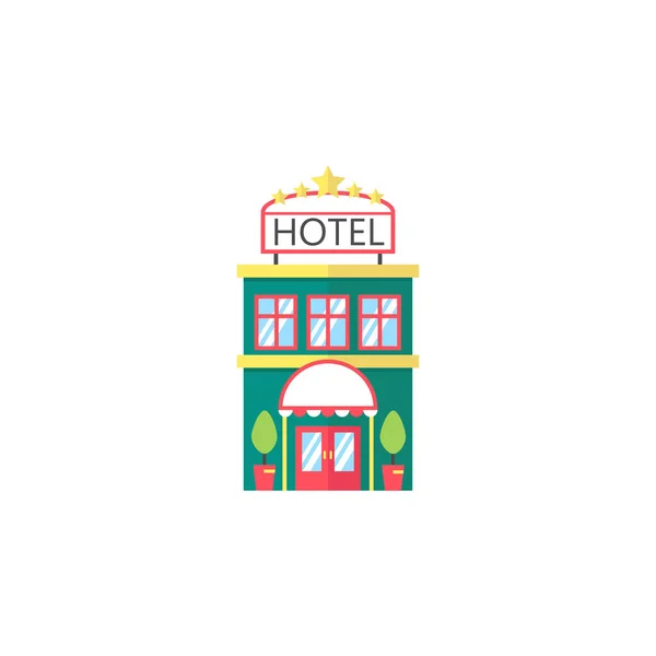 Hotel flat icon, travel tourism — Stock Vector