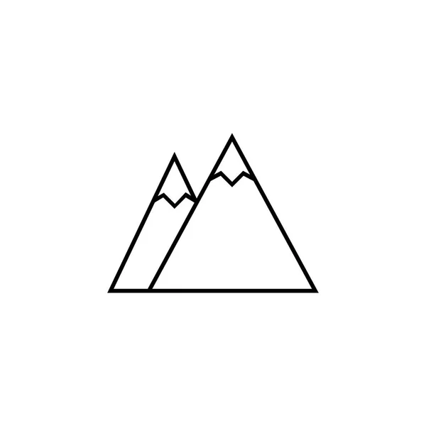 Góry linia ikona, Podróże Turystyka — Wektor stockowy