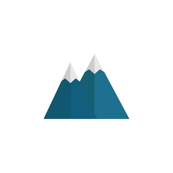 Ikona płaskie góry, Podróże Turystyka — Wektor stockowy