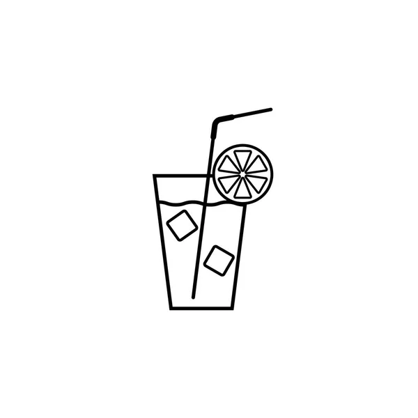 Икона коктейльной линии, пищевой напиток — стоковый вектор