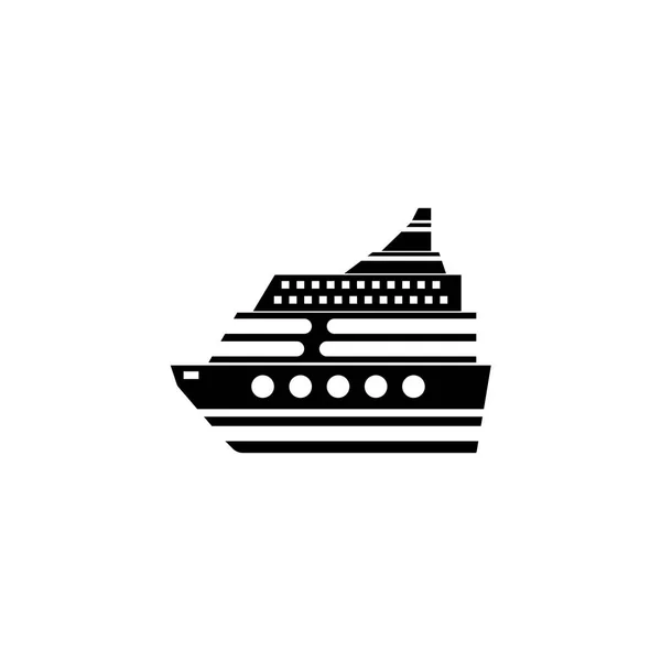 Crucero icono sólido, turismo de viajes — Archivo Imágenes Vectoriales