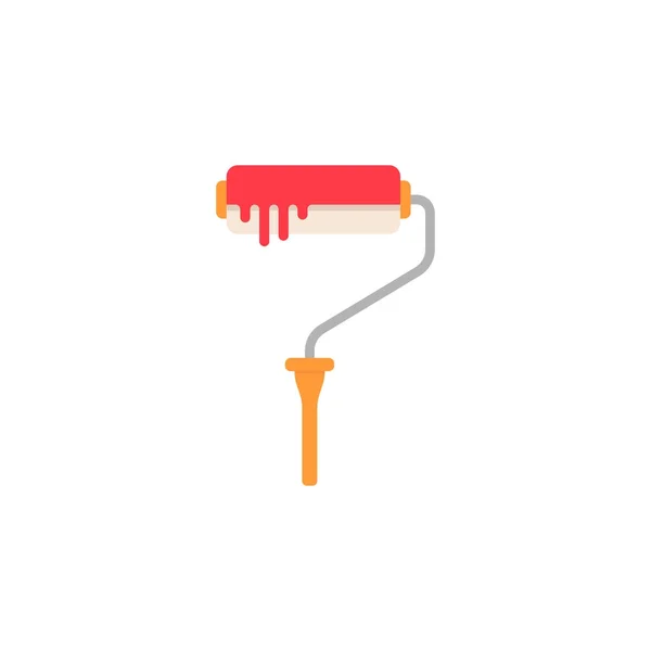 Festék henger lapos ikon, építeni elemek javítása — Stock Vector