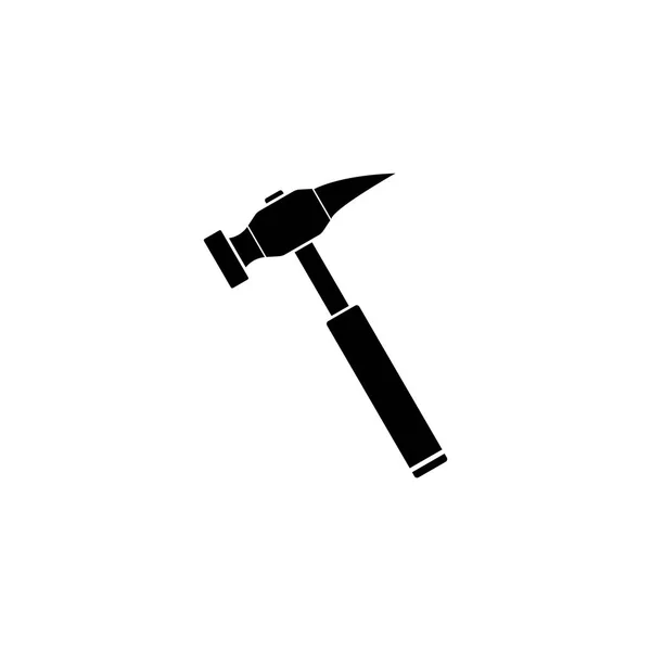 Hammer solide pictogram, reparatie elementen te bouwen — Stockvector