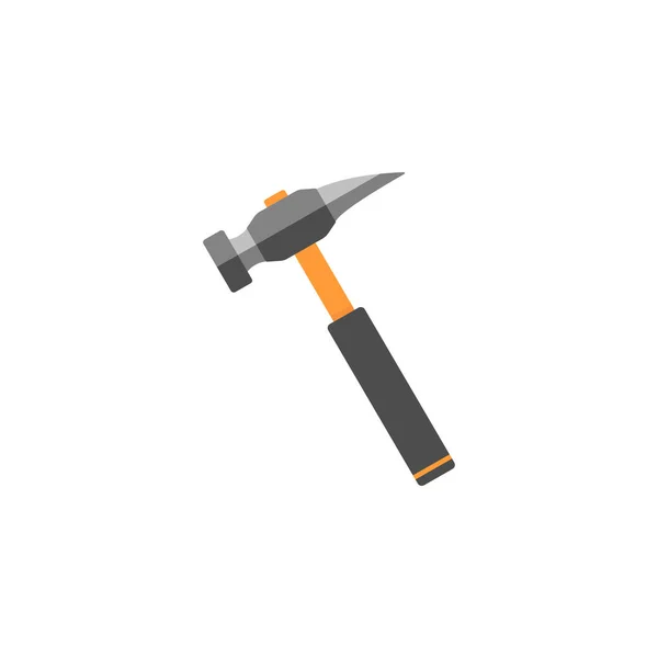 Hammer flat icon, build repair elements — Stock Vector
