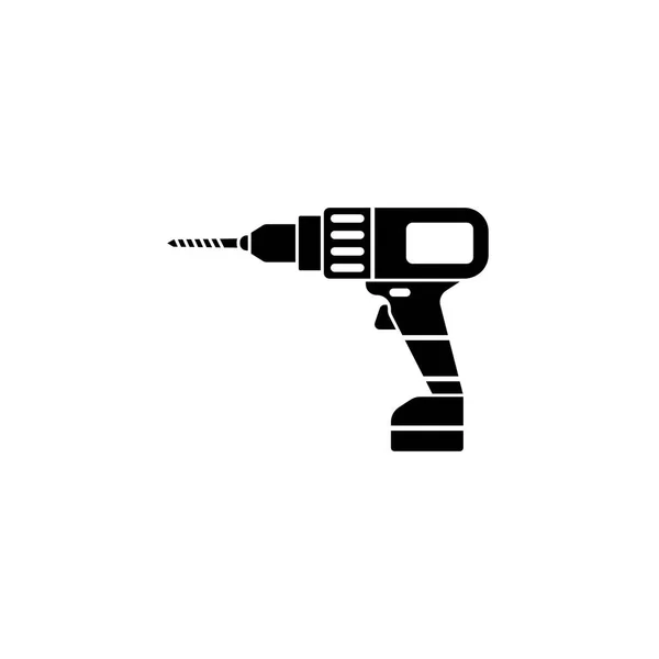 Electric drill line icon, build repair — Stock Vector