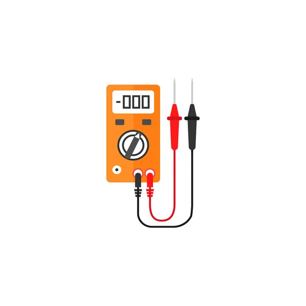 Elektrischer Tester flaches Symbol, eingebaute Reparatur — Stockvektor