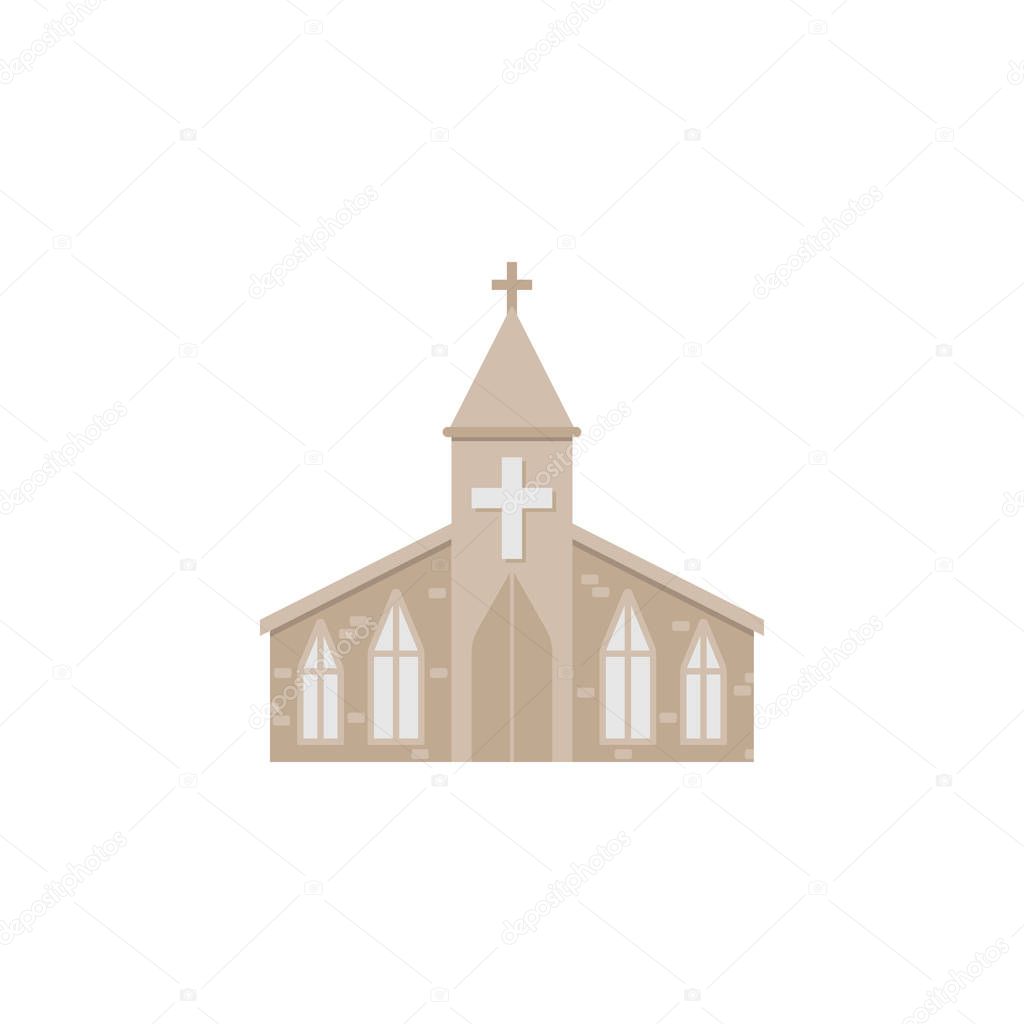 Church flat icon, religion building elements, Religious sign, a colorful solid pattern on a white background, eps 10.