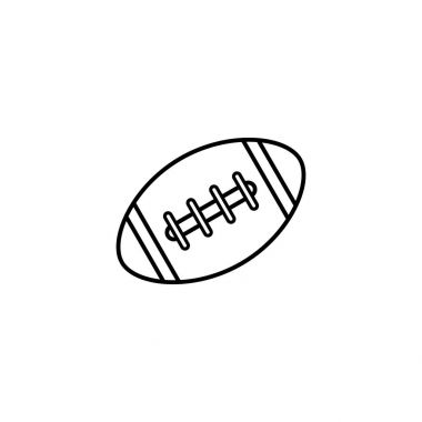 Amerikan futbolu topu satırı simgesi, kolej spor