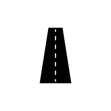 Yol düz simgesi, gezinti ve sokak