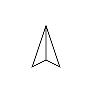 Kayıt konumu ok satırı simgesi, navigasyon ve gps