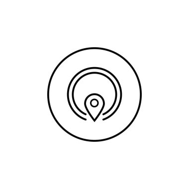 GPS satırı simgesi, mobil işareti ve harita işaretçi