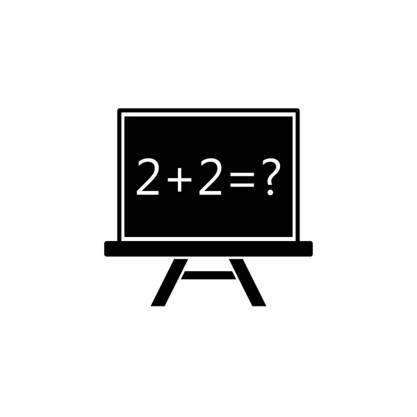 Піктограма твердої дошки, елемент шкільної освіти — стоковий вектор