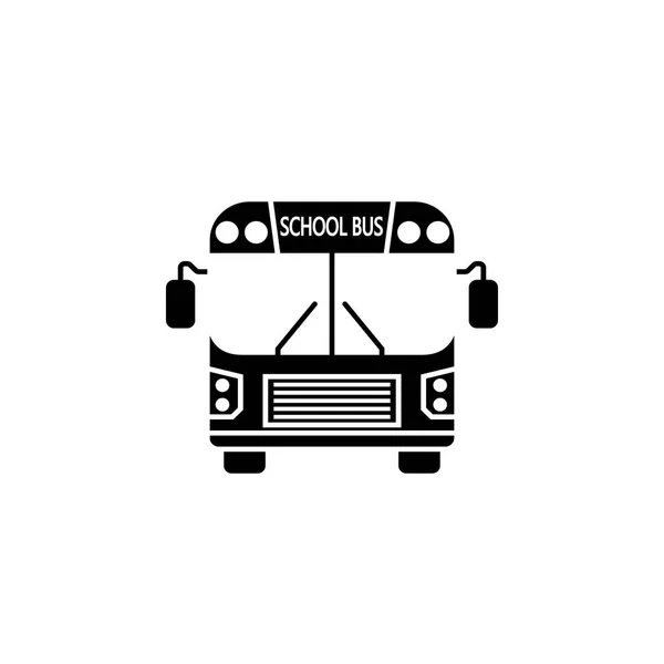 Autobús escolar icono sólido, transporte estudiantil — Archivo Imágenes Vectoriales