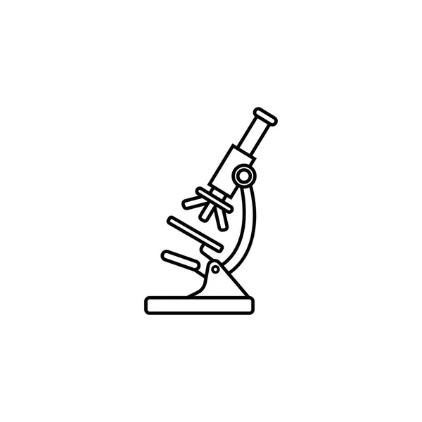 Μικροσκόπιο εικονίδιο γραμμή, την ιατρική και την έρευνα — Διανυσματικό Αρχείο