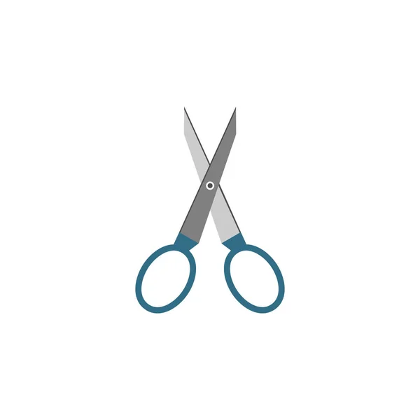 Scissors flat icon, tailor and school element — Stock Vector