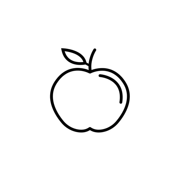 Apfellinie Symbol, Lebensmittel-und Ernährungselement, gesund — Stockvektor