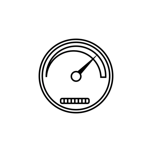 Icono de línea de velocímetro, navegación y tacómetro — Vector de stock