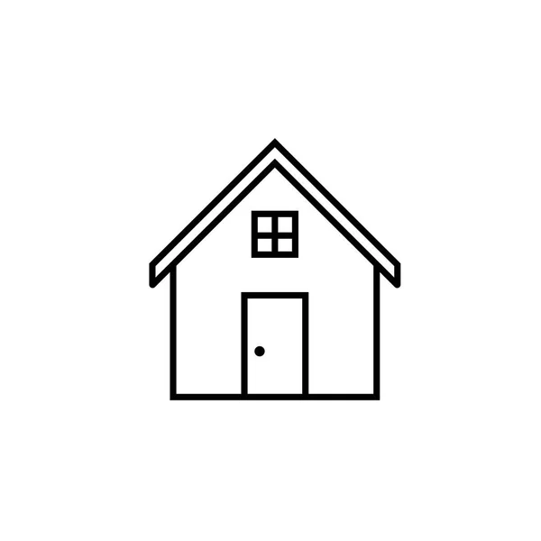 House satırı simgesi, ev ve bina işareti — Stok Vektör