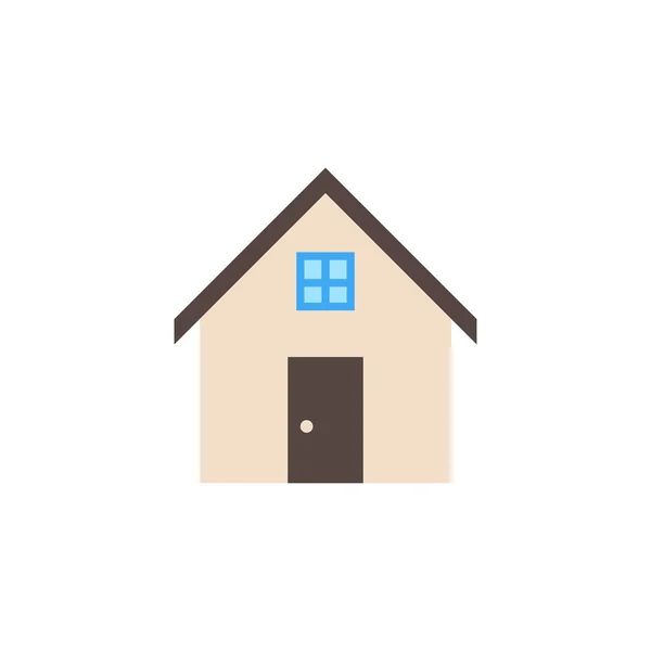 Solide huisje, woning en gebouw teken — Stockvector
