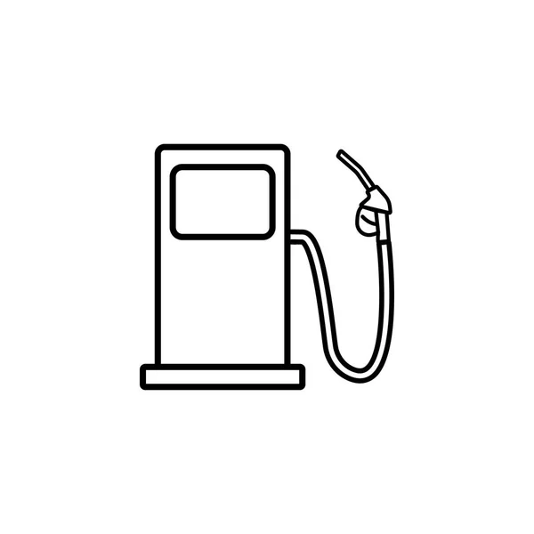 가스 역 선 아이콘, 연료 및 리필 로그인 — 스톡 벡터