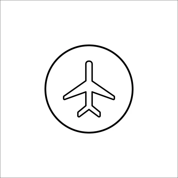 Airplane mode line icon, mobile sign — Stock Vector