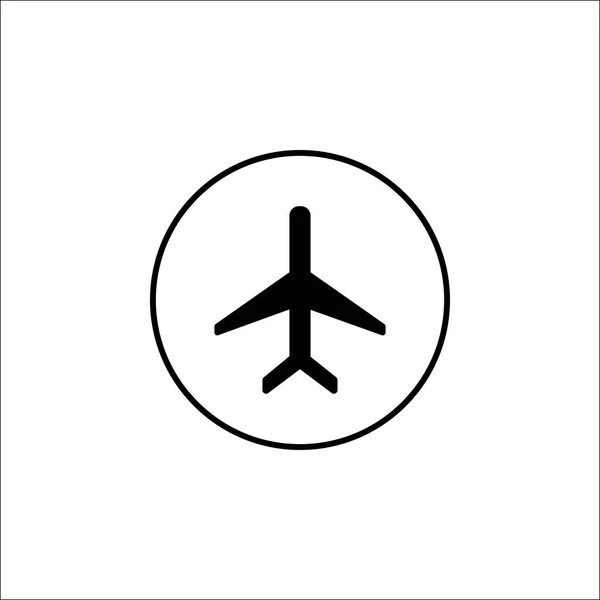 Mode avion icône solide, signe mobile — Image vectorielle