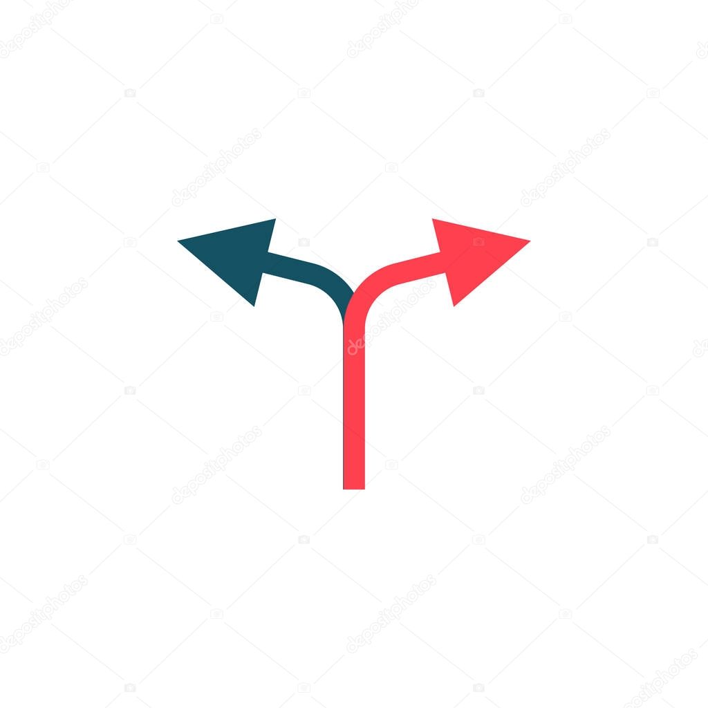 Direction arrow solid icon, navigation and two way
