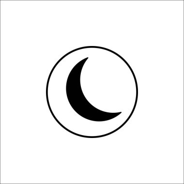 Uyku modu katı simgesi, mobil işareti ve yeni ay