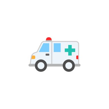 Ambulans araba sağlam simgesi, healtcare işareti