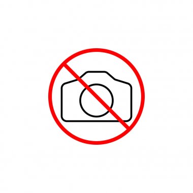 Yasak yok kamera satırı simgesi, yasak işareti,