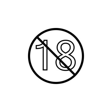 Küçük on sekiz satırı simgesi, yalnızca yetişkin içerik