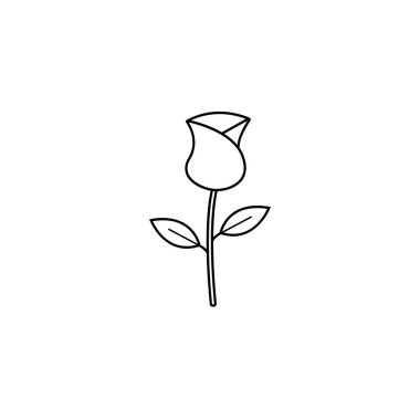 Sevgililer günü satırı simgesi için çiçek gül