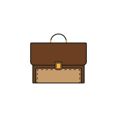 Evrak çantası ve iş sağlam simgesi, finans