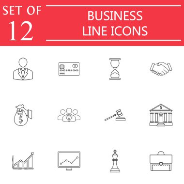 İş hattı simgesi simge seti, finans ve yönetim