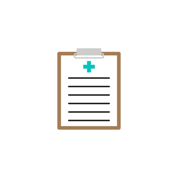 Medical clipboard solid icon, medical form — Stock Vector