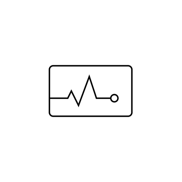Kalp atışı çizgi simgesi, tıbbi ve nabız işareti — Stok Vektör