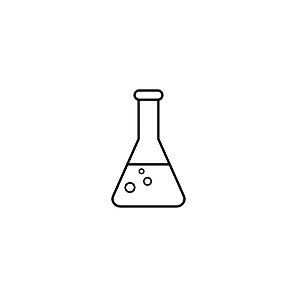 Icono de línea química, signo de vidrio de laboratorio — Vector de stock