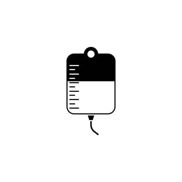 Contador de gota com ícone de sangue sólido, doador de sangue — Vetor de Stock